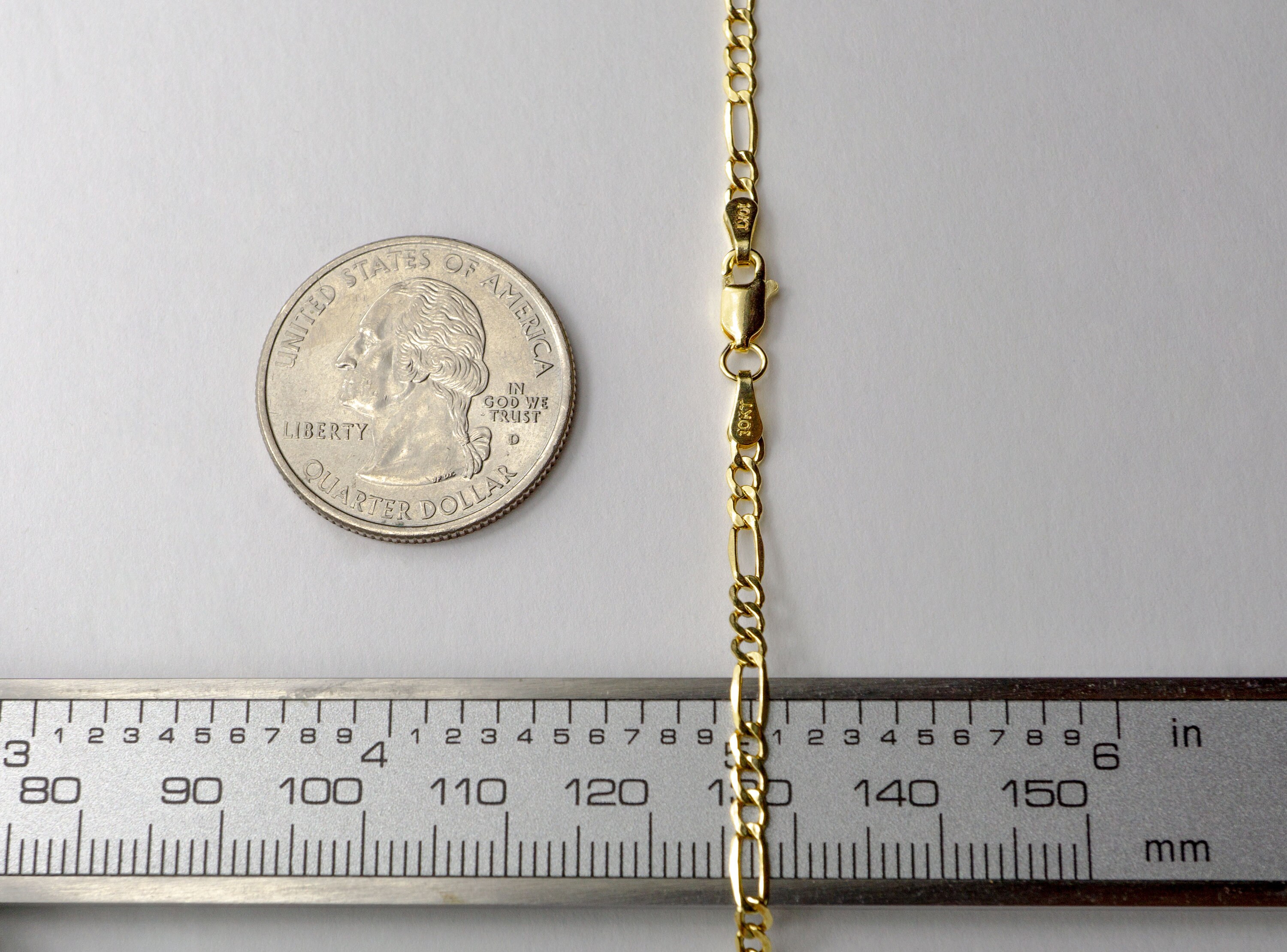 14K Echt Gelbgold 4,30 Mm Kubanische Kettenlänge 7 "7,5" 8 8,5 9