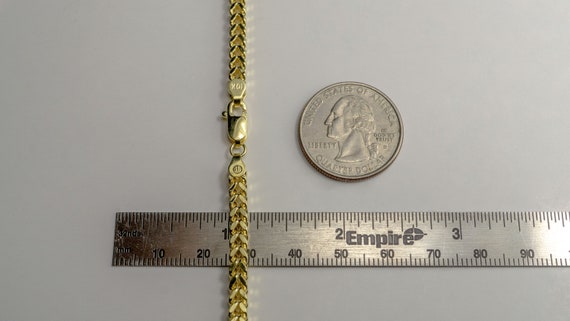 Authentic 10K Yellow Gold 1.2mm - 4mm Hollow Franco Chain Necklace 