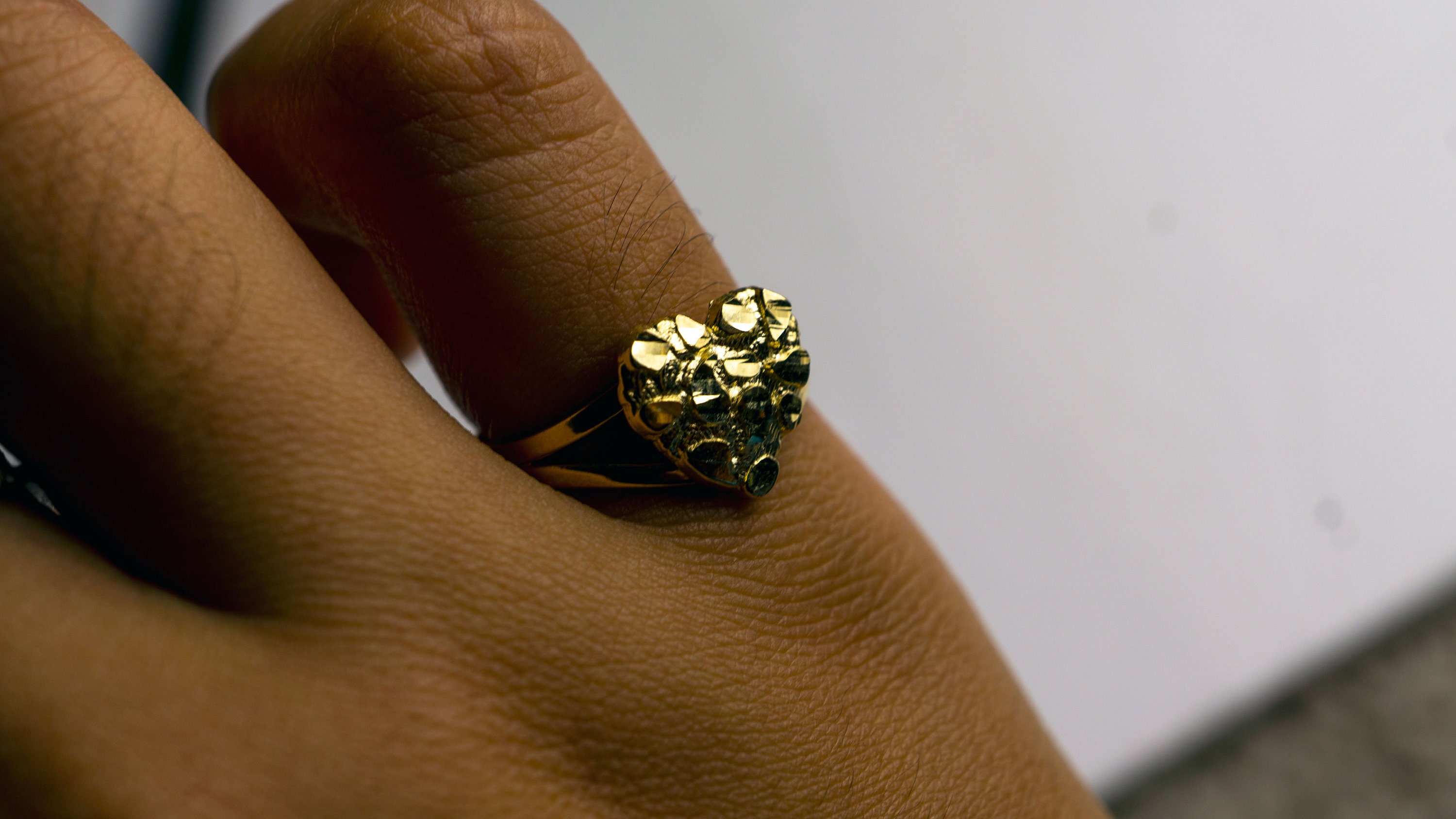 Authentic 10k Yellow Gold Heart Nugget Rings for Girls 5 Sizes