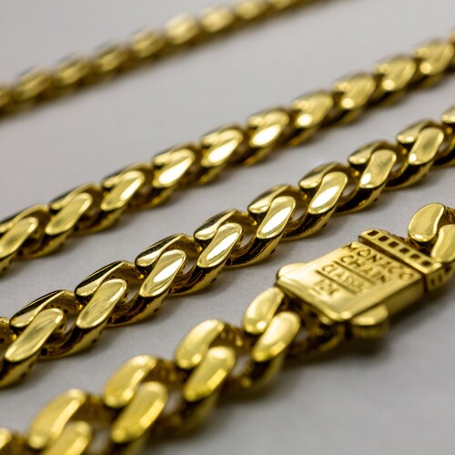 Yellow Gold 10K Hollow Miami Cuban 