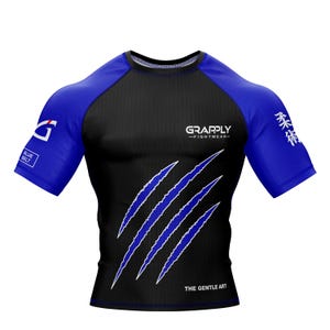 BJJ Blue Belt Rashguard: Spandex Training - NoGI Grappling
