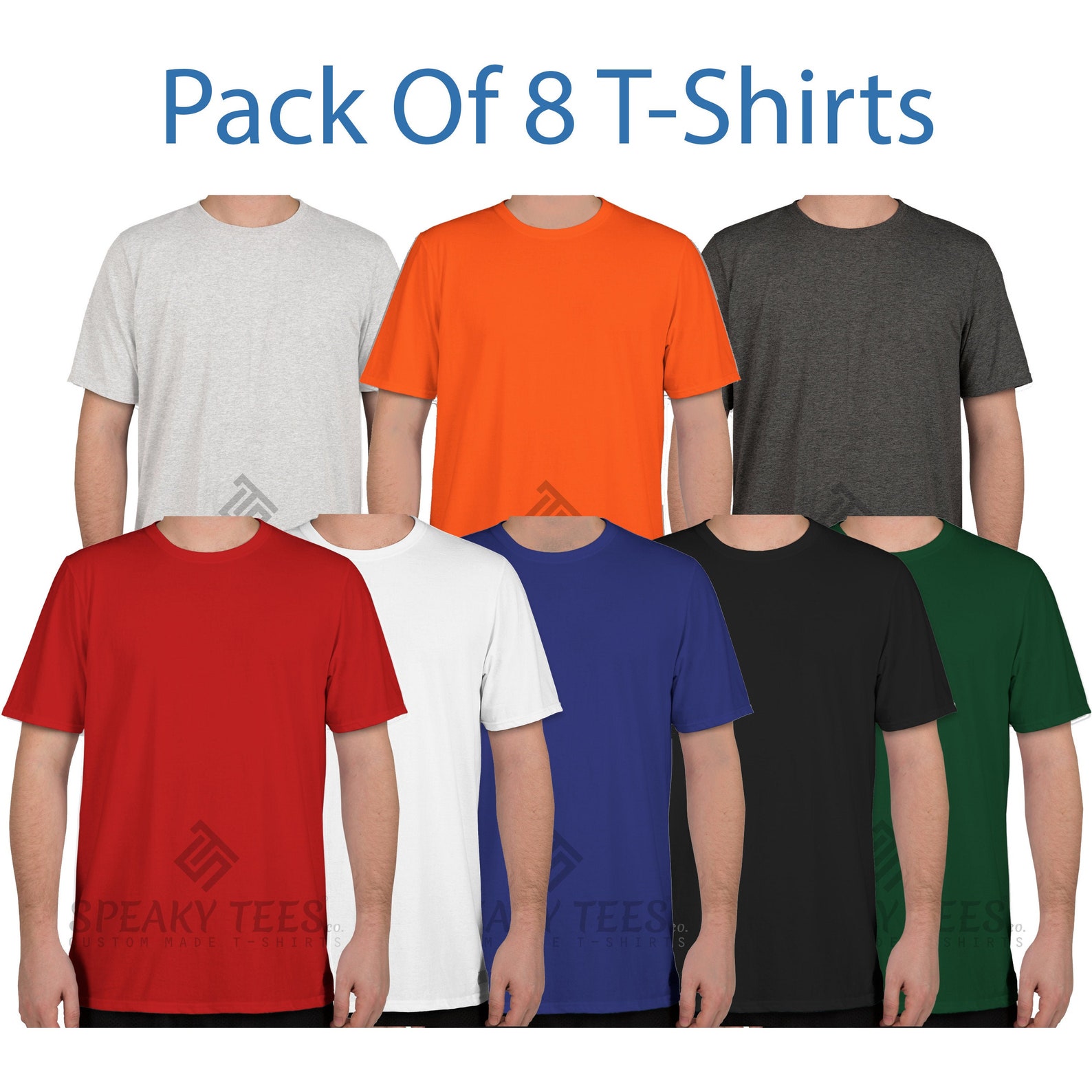 Size XS 8XL Pack of 8 Tshirts Plain Multi Tshirts for Etsy