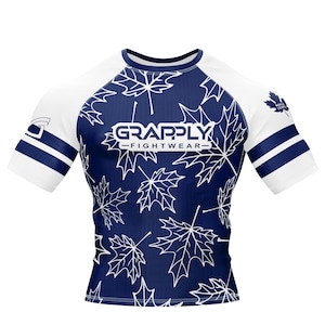 BJJ Canada Leafs Rashguard Jiujitsu Training Rashguard BJJ Canada Leaf Rashguard NOGI Bjj Grappling Rashguard Canada Maple Leafs RashGuards