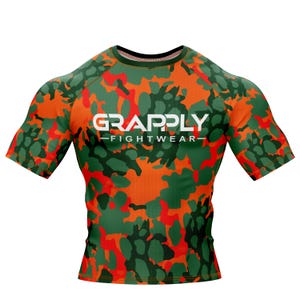BJJ Camo Rashguard Jiujitsu Club Training Rashguard Nogi Compression Shirt Shorts sleeves Rashguard Grappling Rashguard