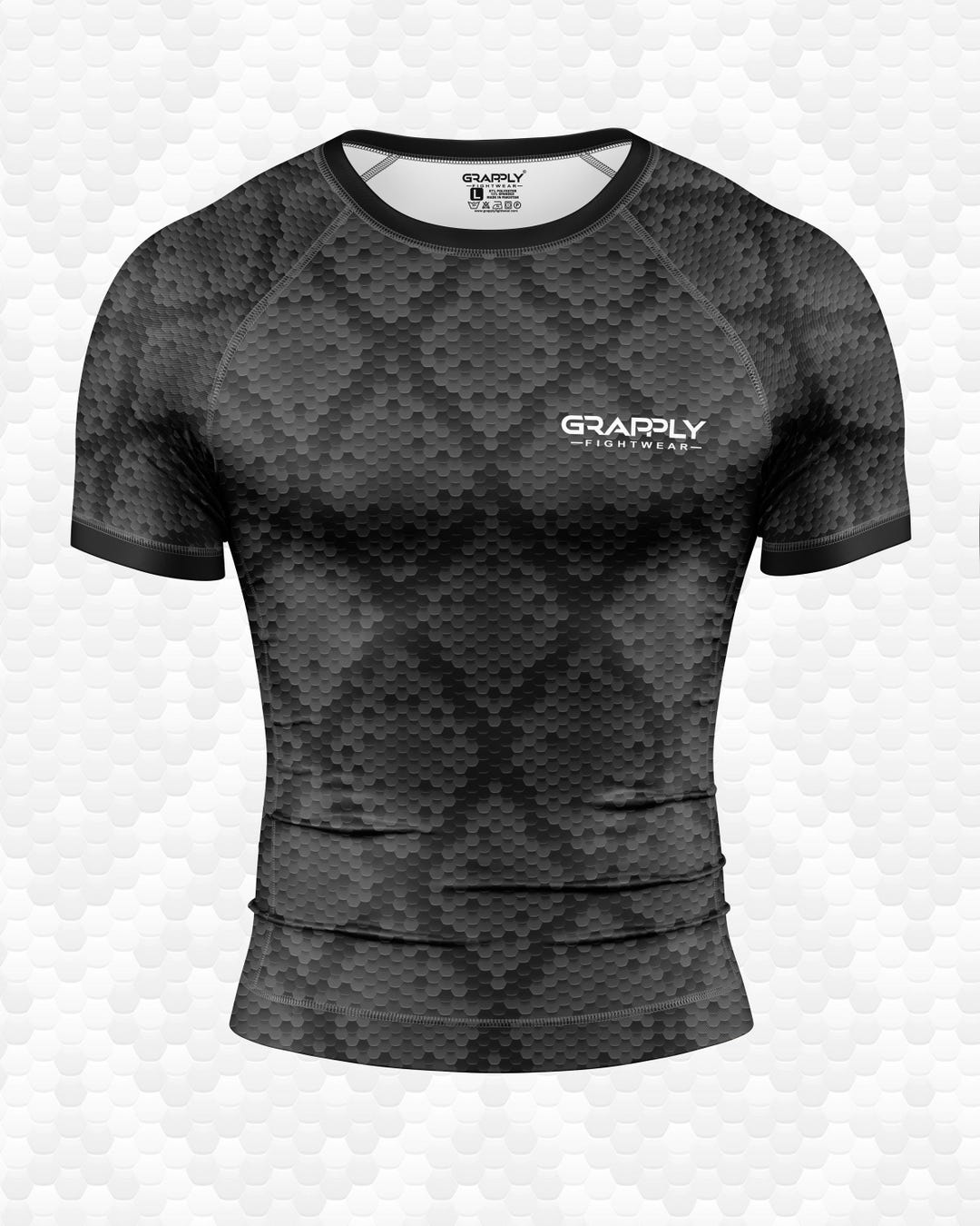 Homme Gracie Barra Grappling Rashguard Spandex Compression