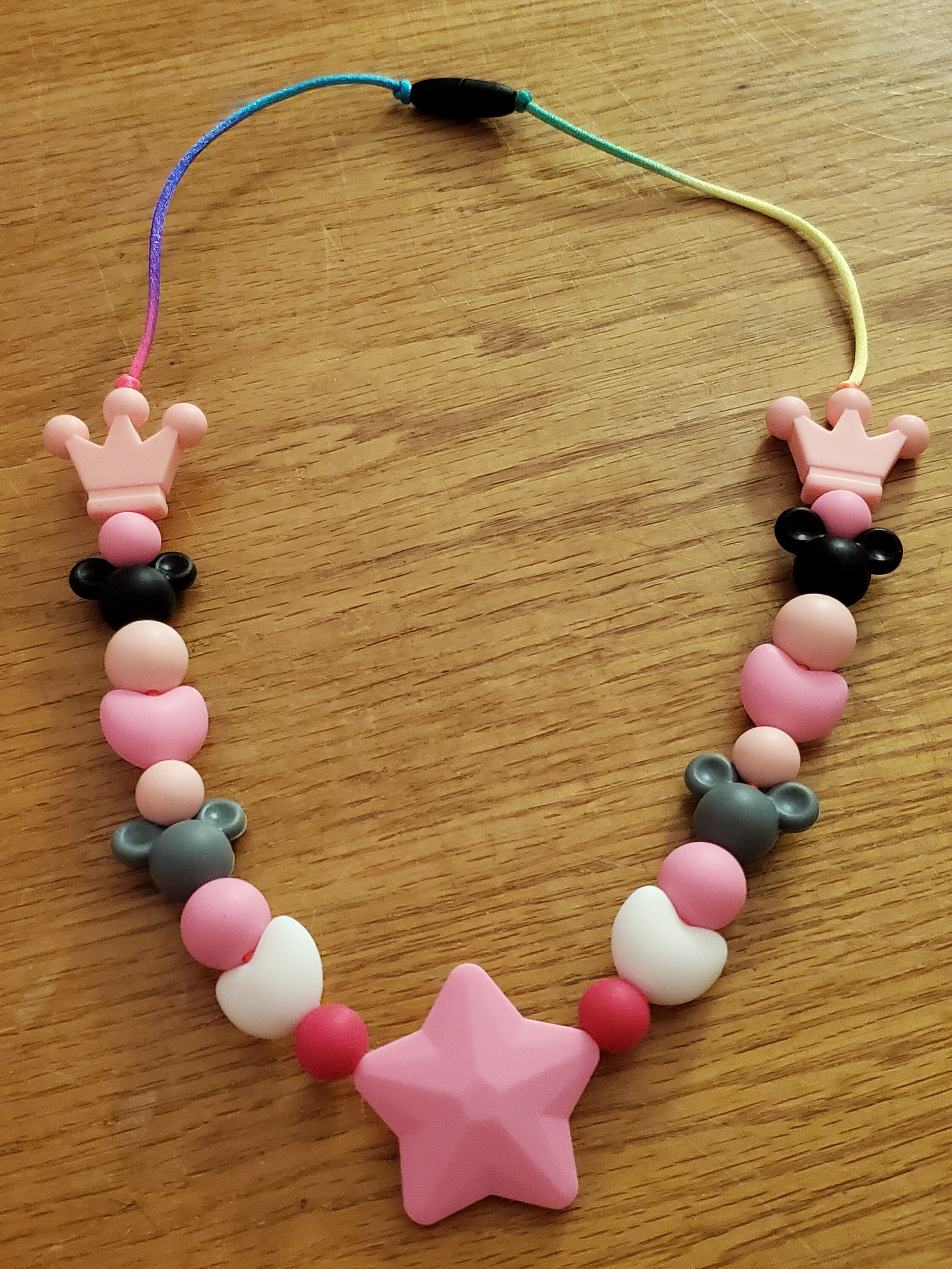 Minnie Mouse Star Adult Stim Necklace 