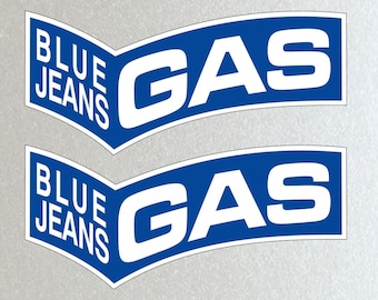 GAS Blue Jeans, HRC Super Moto, Stickers Set X 2 - Vinilo laminado y alta calidad resistente al agua