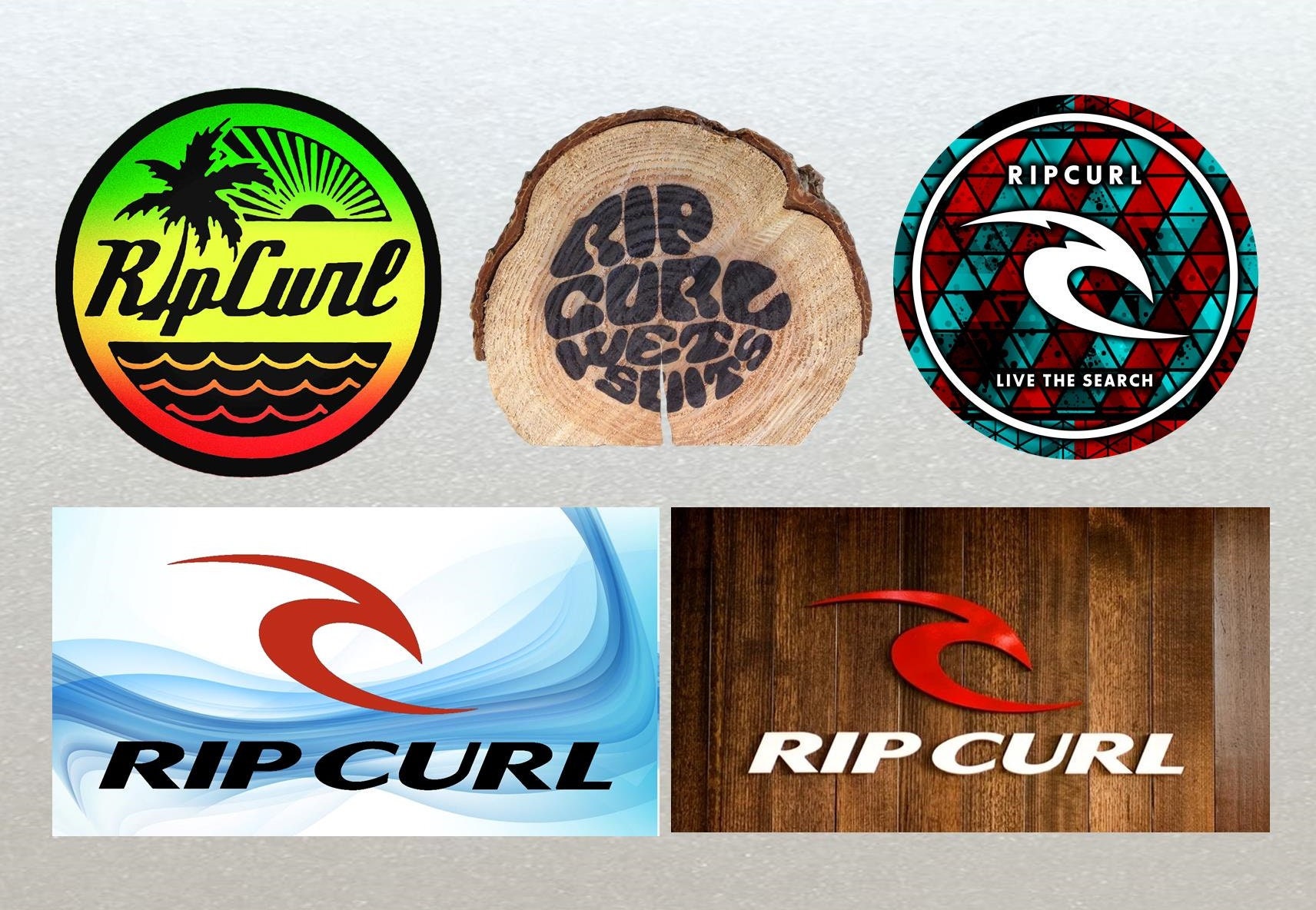 Printed Vinyl Rip Curl Wet Suits Logo - Rip Curl Png,Ripcurl Logo