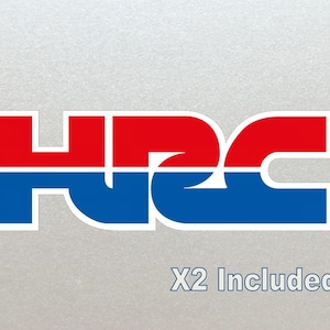 HRC Honda Racing Bike, Motor Bike Stickers Set X 2 Inbegrepen - hoge kwaliteit gelamineerd waterbestendig vinyl