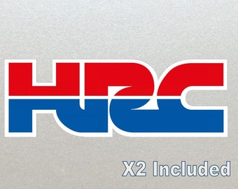HRC Honda Racing Bike, Motor Bike Stickers Set X 2 Included - High Quality Laminated Water Resistant Vinyl