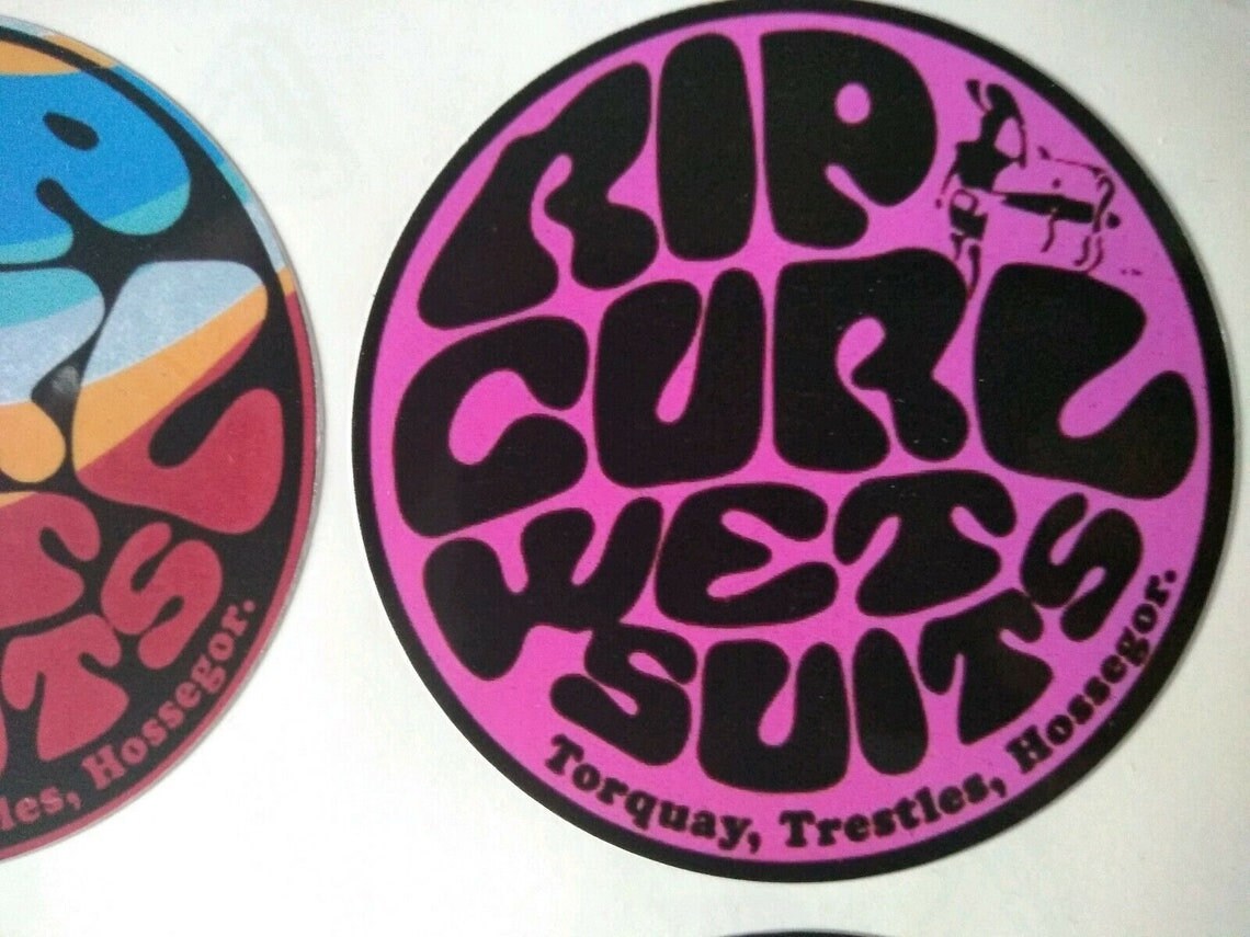 Kit 2 Adhésifs Rip Curl 200x34 Mm - Stickers Autocollants Surf