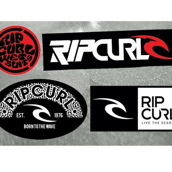 Rip Curl, Surf Board, Car, Bike, Boards, etc Unique Designs Stickers Set X 4 - High Quality Laminated