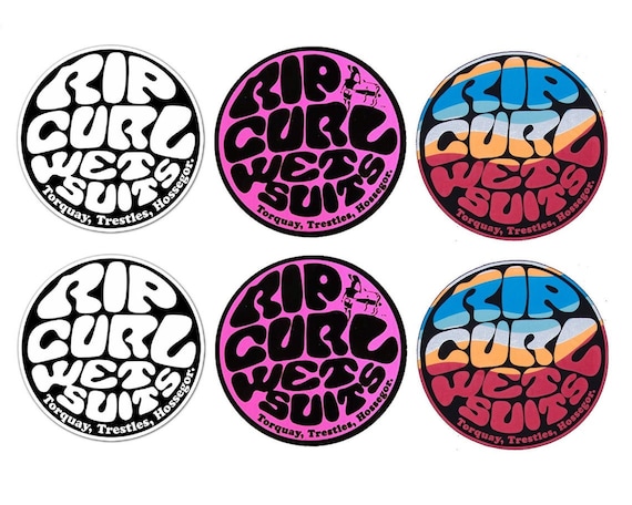 Rip Curl, Surf Board, Car, Bike, Scooter Stickers Set X 6 Roundall  Colourmix Laminated High Quality Water Resistant -  Canada