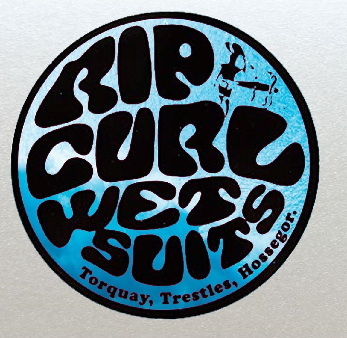 Rip Curl, TTH Effects Surf Board, Car, Bike, Scooter Stickers Set X 6  Roundall Laminated High Quality Water Resistant 