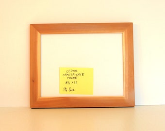 8.5x11"Cedar Document Frame