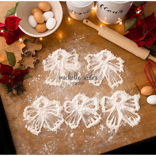 Flour Angel Christmas Backdrop