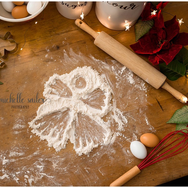 Flour Angel Christmas Backdrop