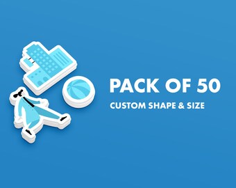 50 Custom Stickers Printing | Die-Cut Stickers | Laptop Stickers