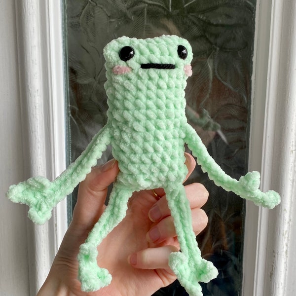 Leggy Frog No Sew crochet pattern beginner easy