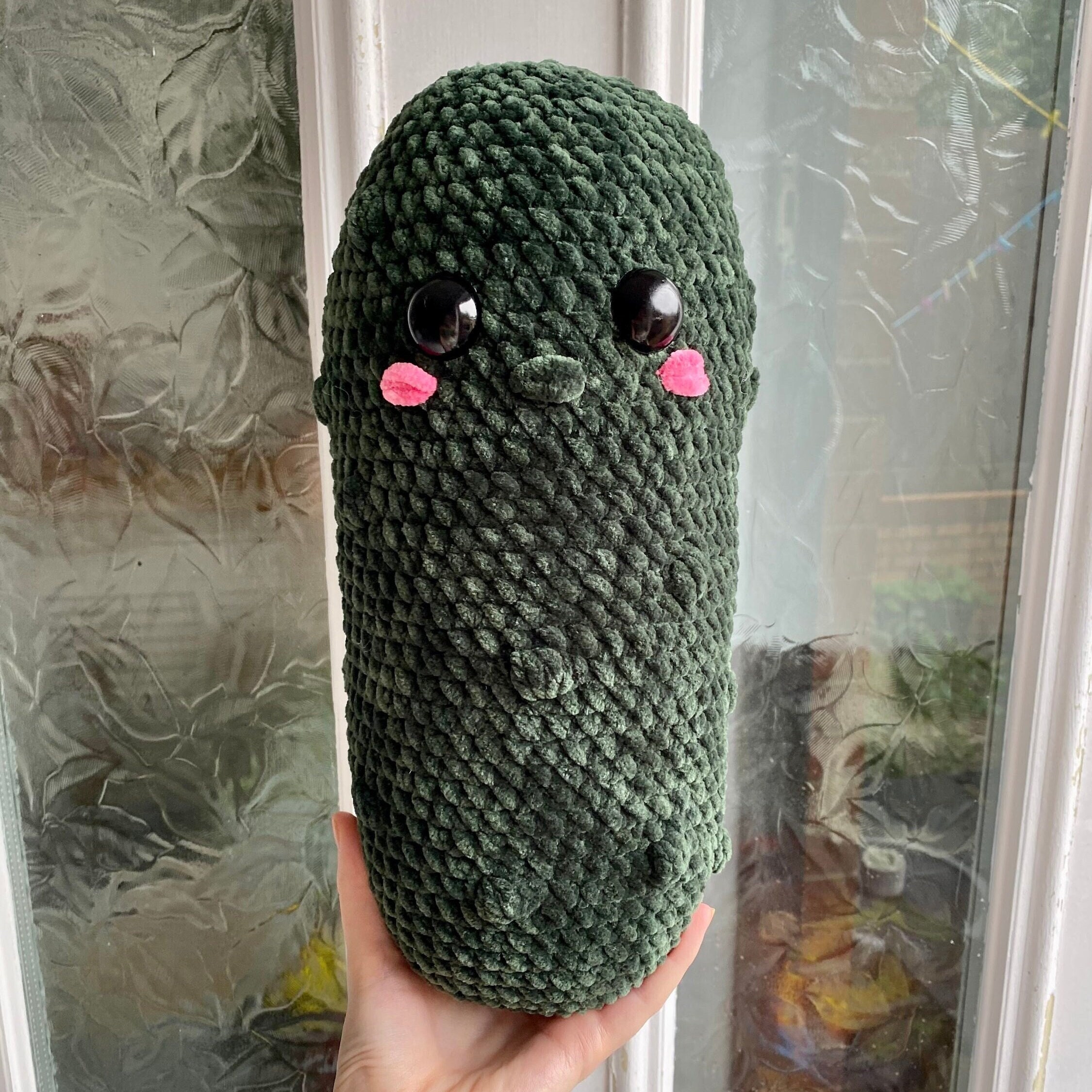 Jumbo Pickle Plushie Crochet Pattern