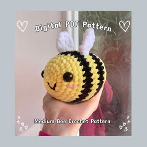 Medium bee crochet pattern bee crochet pattern no sew crochet pattern bee plush bee crochet pattern