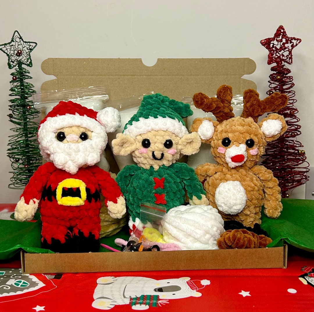 Santas Crochet Kit Christmas Crochet Kit Easy Crochet Etsy UK