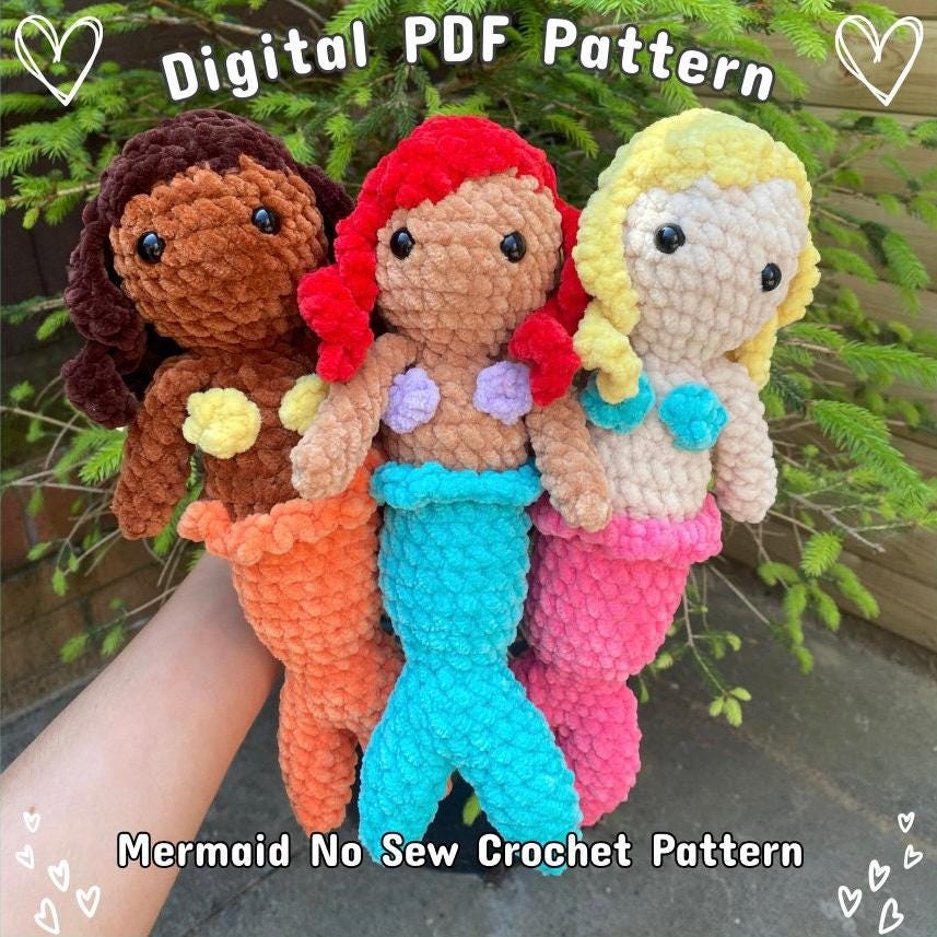 30 Mermaid Crochet Patterns: Amigurumi Dolls, Pocket Mermaids, and Creative Sea-Inspired... 17 3-in-1 Mermaid Plushie Pattern