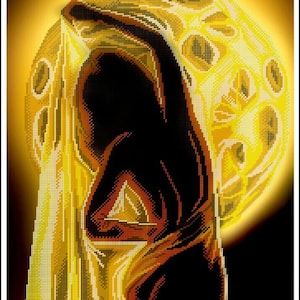 Bead Embroidery Kit BIG embroidery picture DIY Needlepoint Beading gold lady woman picture beadwork beading beaded stitching