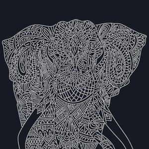 Bead Embroidery Kit on canvas elephant Bead stitch painting, Beading pattern kit Size: 19.5&quot;x12.8&quot; Hand Needlework Kit