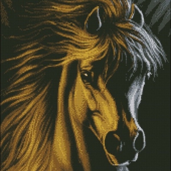 Horses Stamped Cross Stitch Etsy