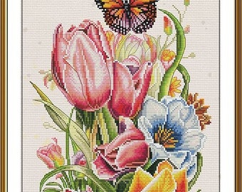 Counted Cross Stitch Kit DIY needlepoint thread Kit Spring extravaganza Background Cross Stitch Kit