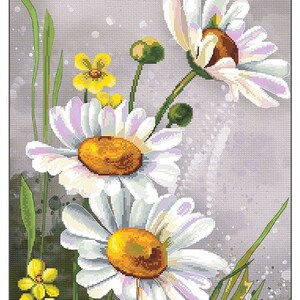 Counted Cross Stitch Kit fabric Field daisies 11&quot;X18.5&quot;  DIY patterns lot Cross Stitch Kit Hand Embroidery KiT Unprinted canvas Aida