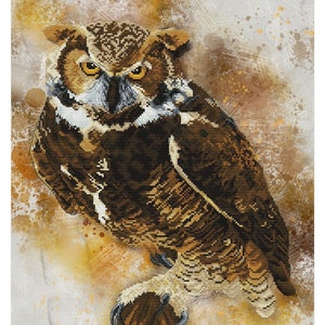 Counted Cross Stitch Kit OWL DIY Cross Stitch Kit Hand Embroidery KiT Unprinted canvas set