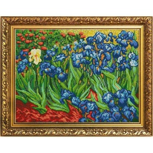 Bead embroidery kit Flowers by Vincent van Gogh DIY embroidery kits modern embroidery embroidery design hand embroidery beadwork beading