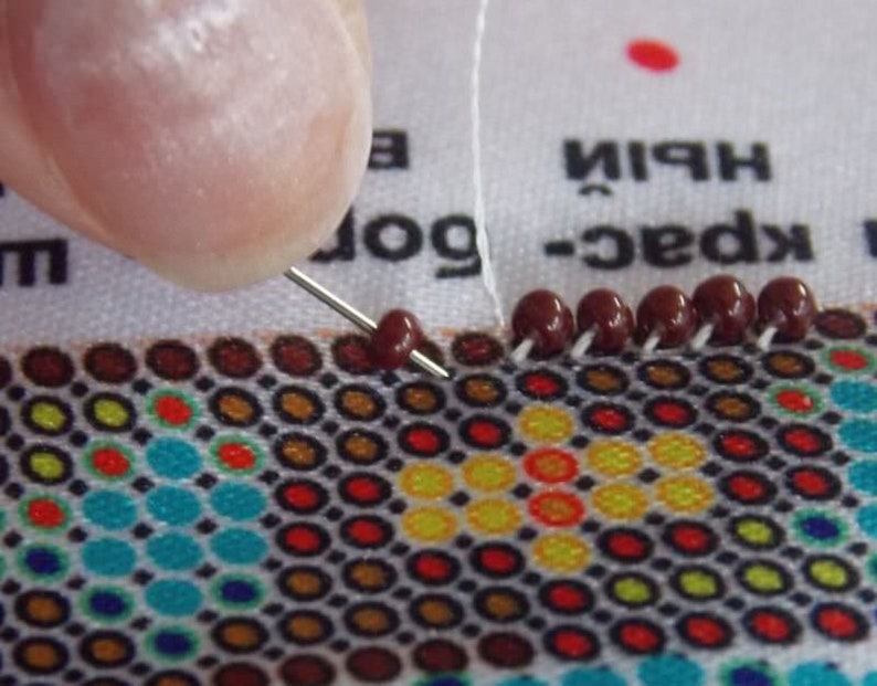 Bead Needlepoint Kit Bead Cross Stitch Large Embroidery Kit Etsy