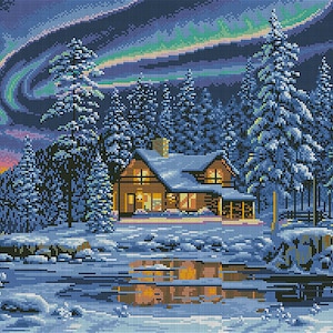 BIG picture DIY Bead Embroidery Kit Needlepoint Beading beadwork Winter embroidery kit big size full beaded cross stitch beaded embroidery