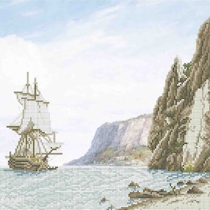 DIY BIG picture, Bead Embroidery Kit, Needlepoint Beading beadwork, embroidery bead, stamped embroidery pattern at anchor