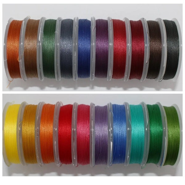 20 PC Thread for beads Tytan 100 SNOW-mix color 2000 Meters Jewelry Supplies, polyester beading thread