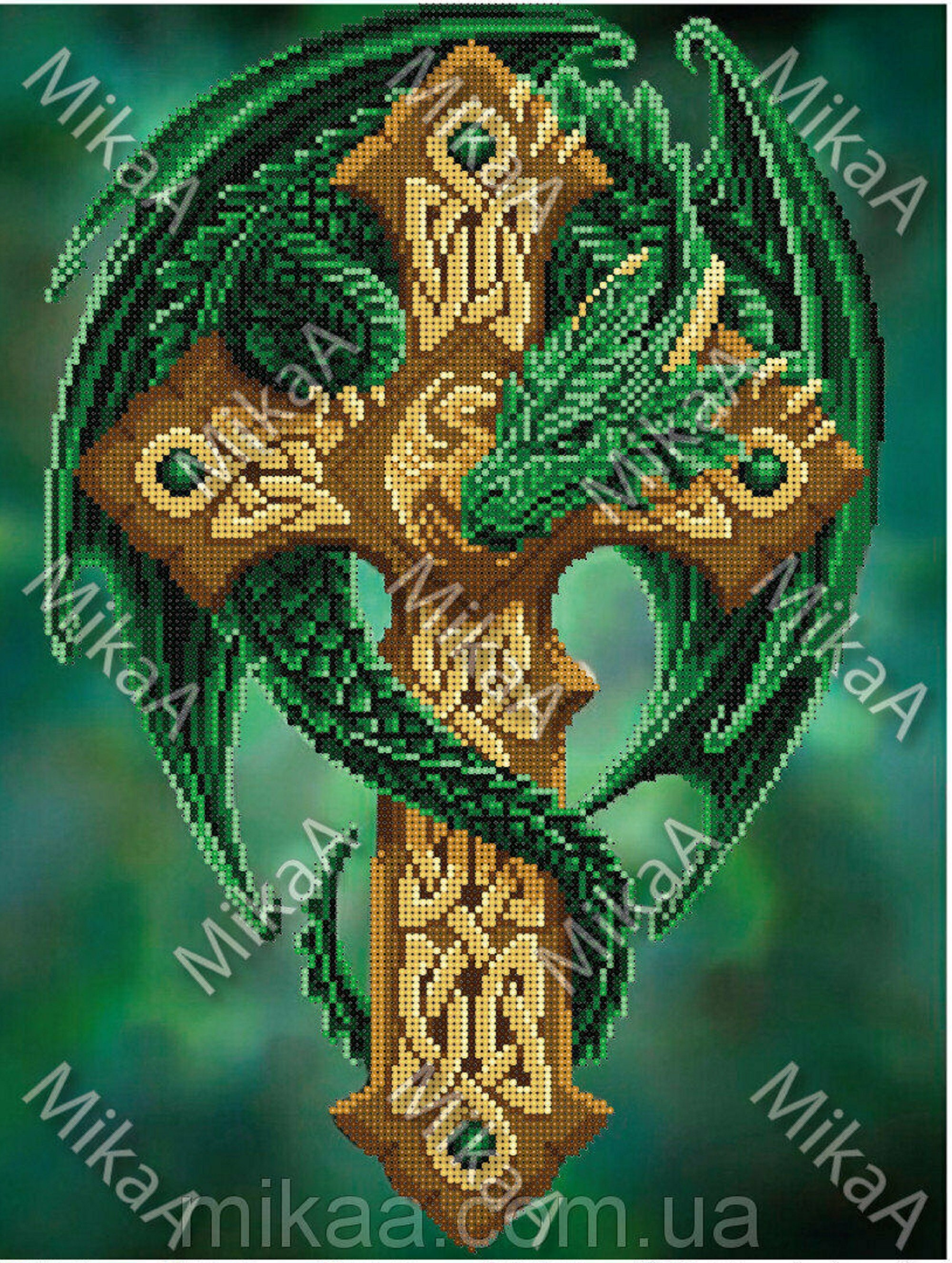 BIG Picture DIY Bead Embroidery Kit Needlepoint Beading Celtic Etsy