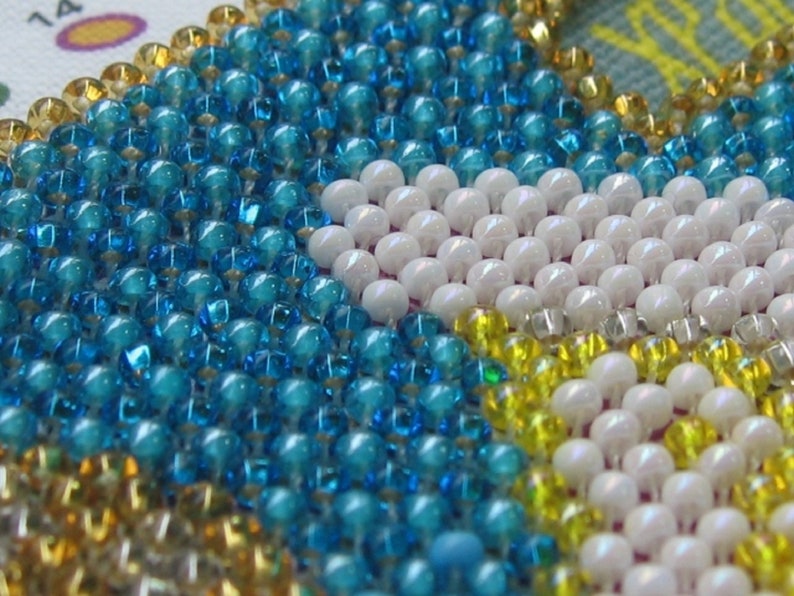 DIY BIG Picture Bead Embroidery Kit Needlepoint Beading Etsy