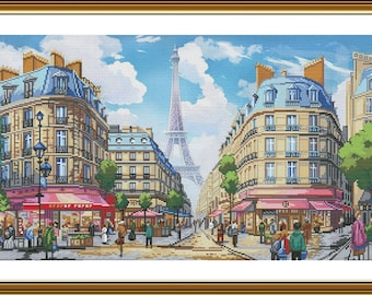 クロスステッチキット パリの街並み DIY クロスステッチキット 手刺繍