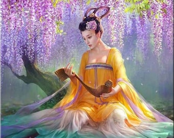 BIG picture DIY Bead Embroidery Kit Needlepoint Beading Asia vrouw geisha kralen kralen kralen kralen foto kit kralenwerk kralen kralen foto's stiksels