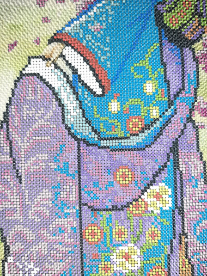 Bead Needlepoint Kit Bead Cross Stitch Large Embroidery Kit Etsy