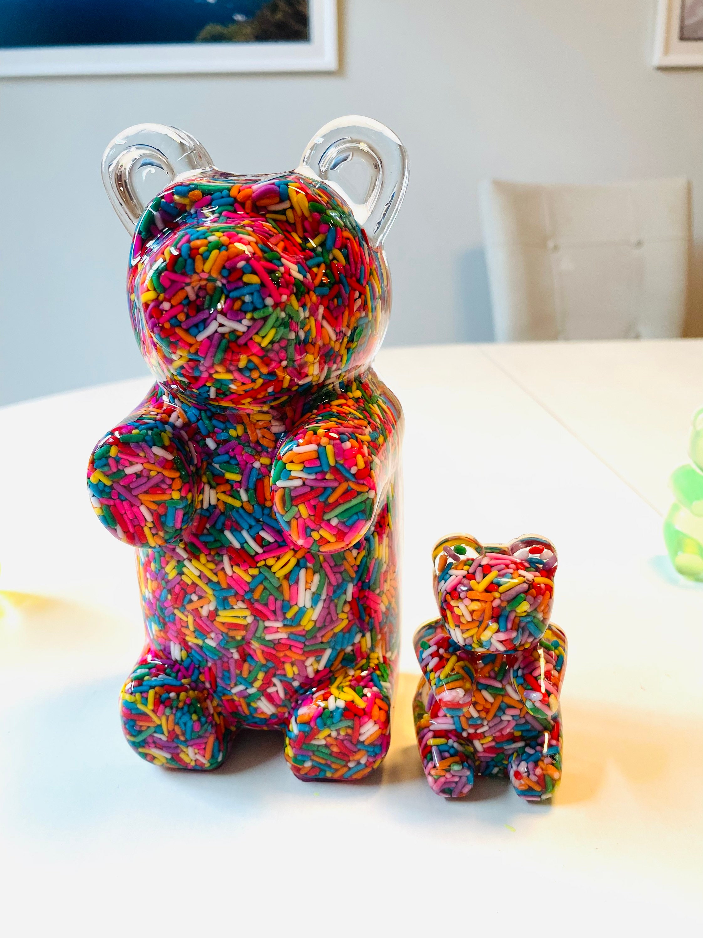 Gummy Bears Fridge Magnets Gummy Bear Decor Resin Pop Art Pink