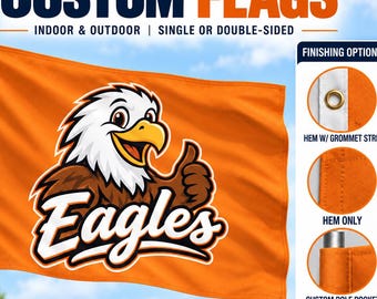 Bandera de equipo personalizada / Bandera deportiva a medida / Una o dos caras