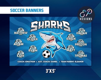 Pancarta personalizada para equipo de fútbol, vinilo de 13 oz, deportes al aire libre