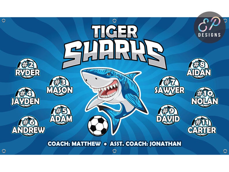 Custom Soccer Team Banner, 13oz Vinyl, Outdoor Sports image 3