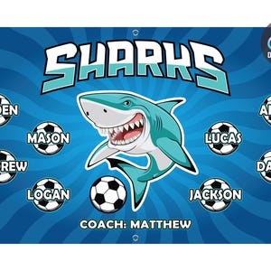 Custom Soccer Team Banner, 13oz Vinyl, Outdoor Sports image 2