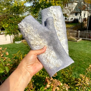 Wool mittens, Handmade wool mittens, Felted fingerless gloves, Wool hands warmers, Gray wool mittens