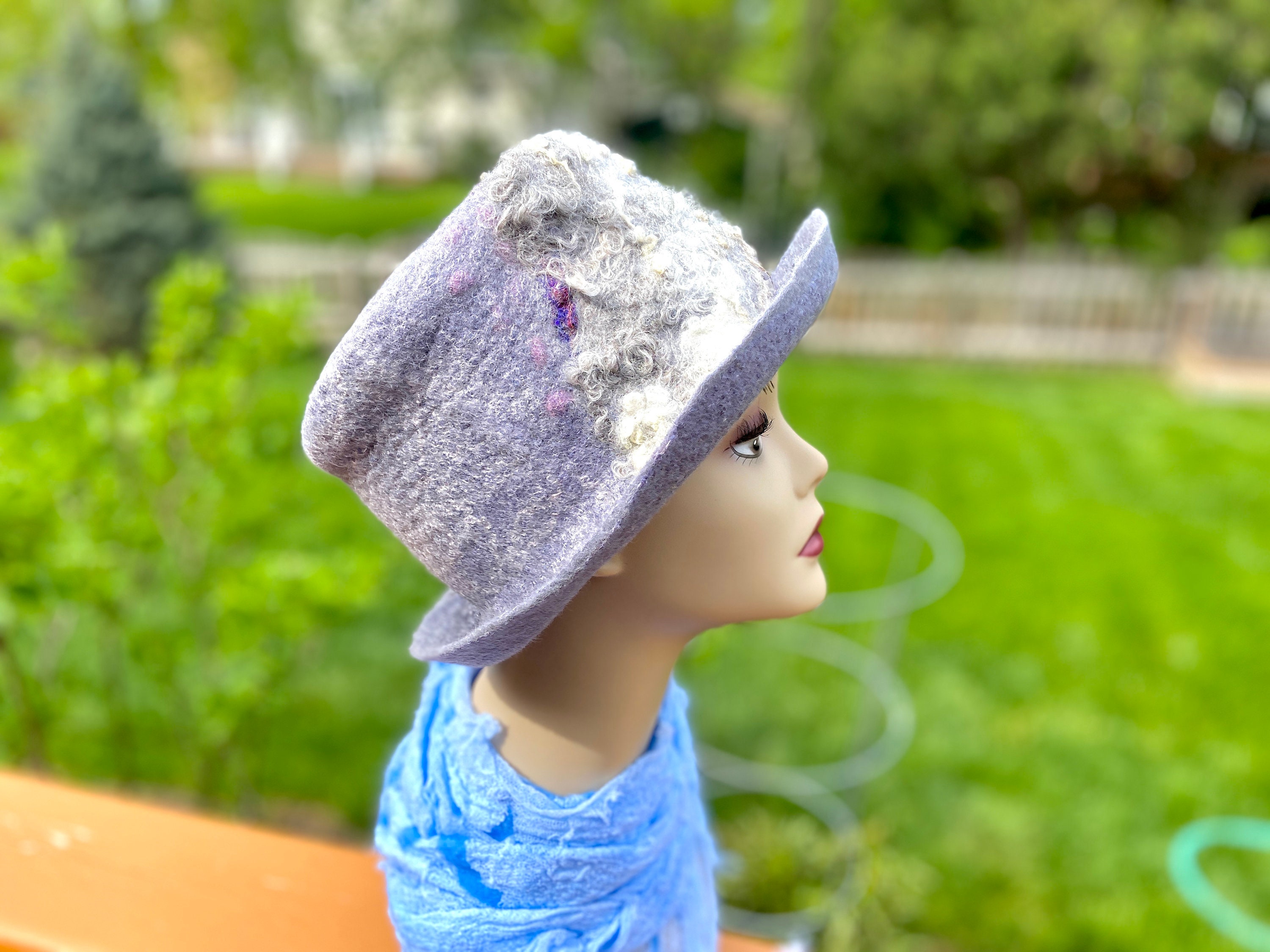 Handmade Felted Wool Bucket Hat, 1920s Style - Etsy